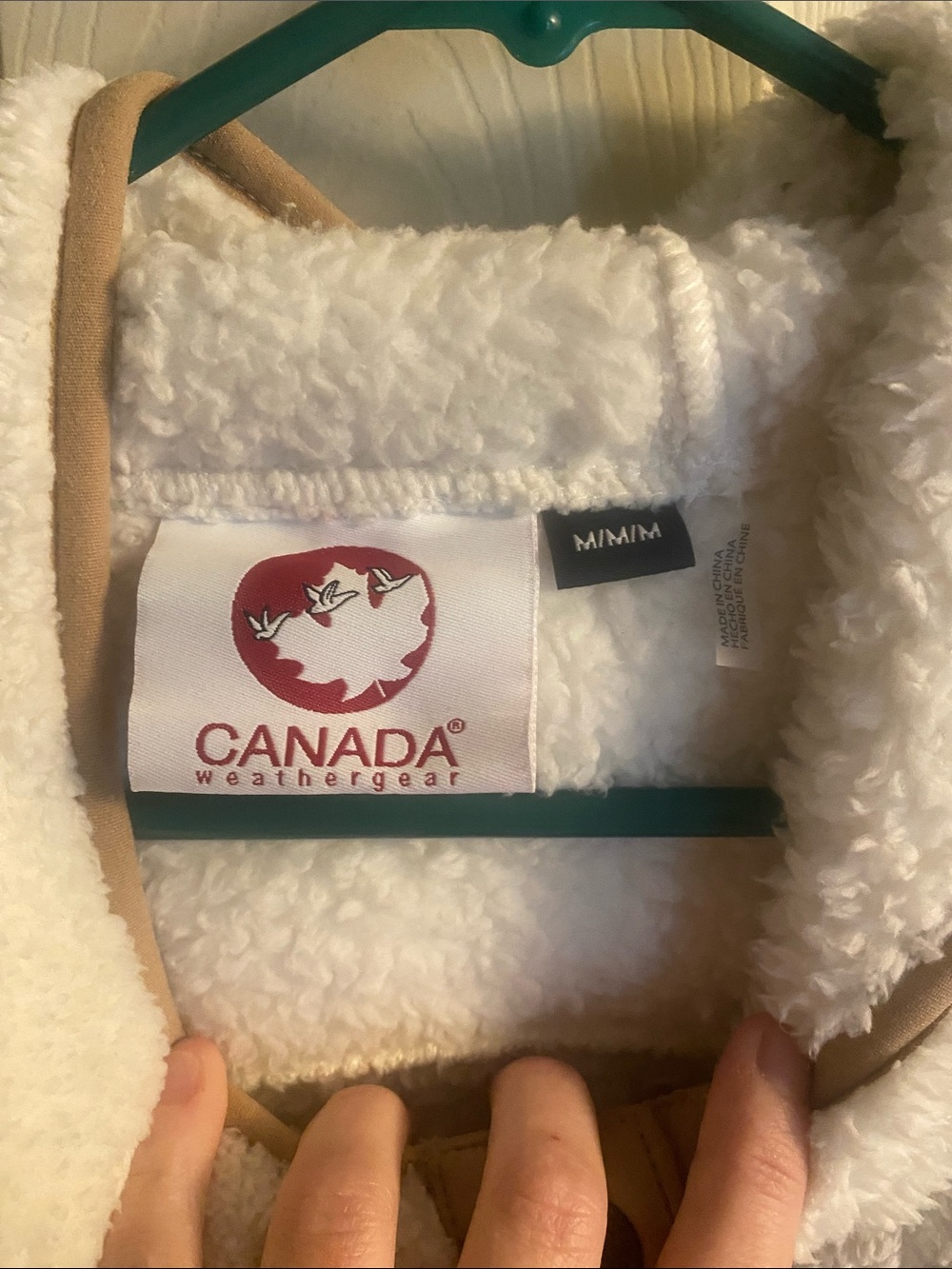 Canada Weathergear Women’s White Faux-Sherpa Ski Jacket